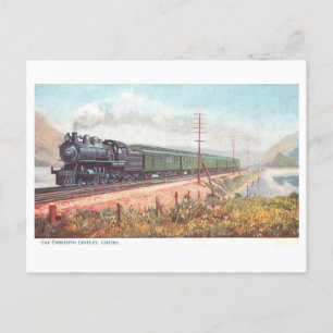 Vintage 20th Century Limited Zug Postkarte