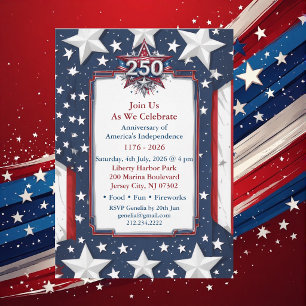 Vintage 250. Geburtstag Americana Geburtstagsfeier Einladung