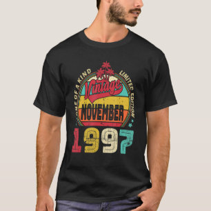 Vintage 25. Geburtstag Großartig seit November 199 T-Shirt
