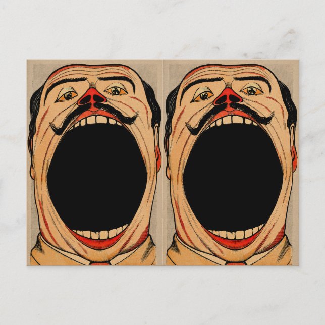Vintage 2 Große Münder Postkarte (Vorderseite)