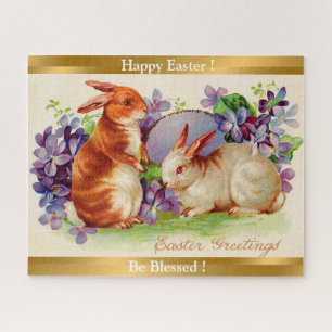 Vintage 2 Hasen Ostern Feiertag