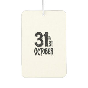Vintage 31. Oktober Halloween-Schrifttyp-Design_1 Autolufterfrischer