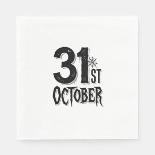 Vintage 31. Oktober Halloween-Schriftzug Design_1 Serviette