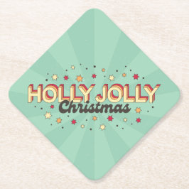 Vintage 3D-Typografie, Weihnachtstext Untersetzer