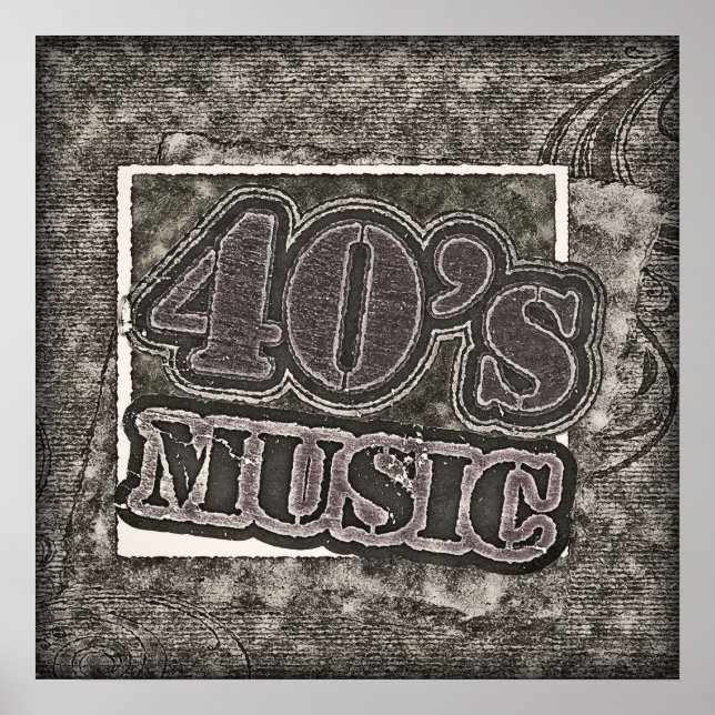 Vintage 40er-Jahre-Musik - Poster (Vorne)