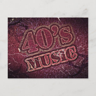 Vintage 40er Musik - Postkarten