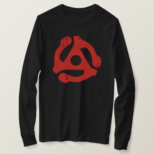 Vintage 45-Aufnahme-Adapterübergabe T-Shirt (Design vorne)