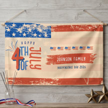 Vintage 4. Juli Patriotischer USA Unabhängigkeitst