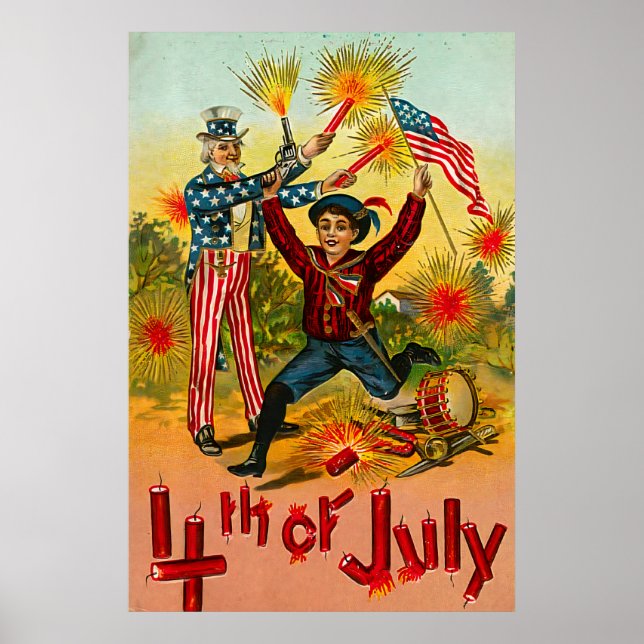 Vintage 4. Juli Poster (Vorne)