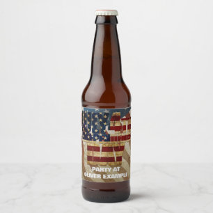 Vintage 4. Juli Unabhängigkeitstag Design Bierflaschenetikett