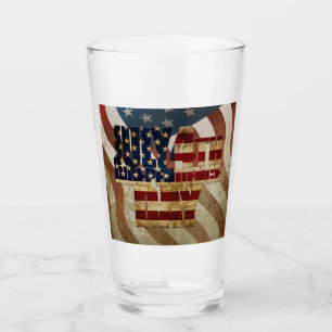 Vintage 4. Juli Unabhängigkeitstag Design Glas