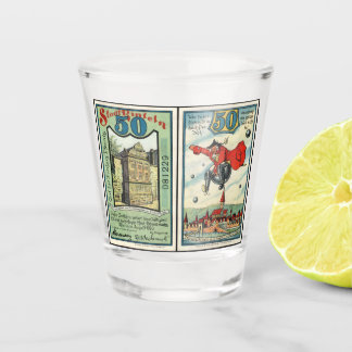 Vintage-50-Pfennig-Notgeld-Banknote-Shotglas Schnapsglas