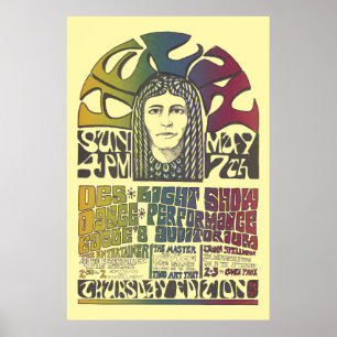 Vintage 60er-Jahre-Cover / Event Psychedelic Art Poster
