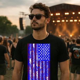 Vintage 60er US-amerikanische Flagge Psychedelic A T-Shirt