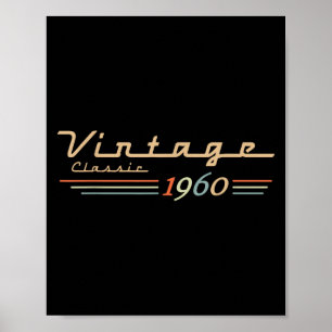 Vintage 65. Geburtstagsdekorationen Vintag 1960 65 Poster
