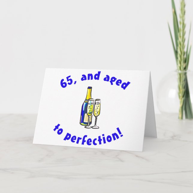 Vintage 65. Geburtstagsgeschenke Karte (Vorderseite)