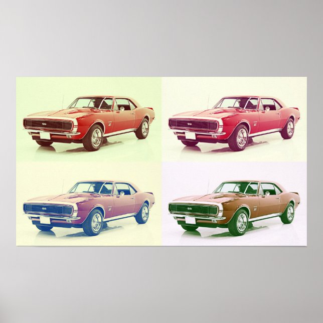 Vintage 67 Camaro Art Poster (Vorne)