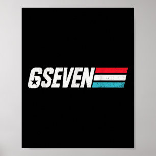 Vintage 67 Meme Retro 6 Sieben Poster