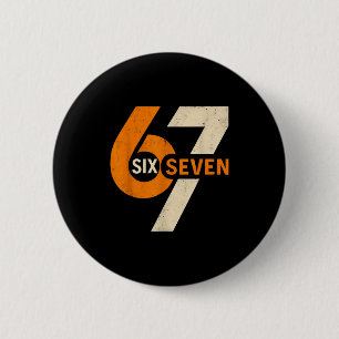 Vintage 67 Six Seven 6 7 Zahl Retro 67 Meme Button