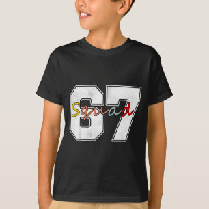 Vintage 67 Zahlen 6 7 Gehirn Fäulnis Meme Lustig S T-Shirt