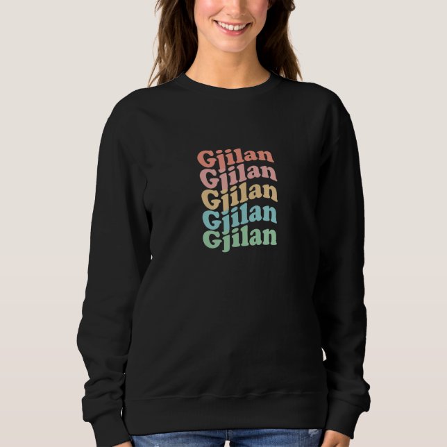 Vintage 70's Kosovo Hippie City - Retro Gjilan Sweatshirt (Vorderseite)