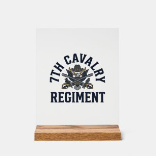 Vintage 7. Kavallerieregiment Brustdruck Design_1 Acrylschild