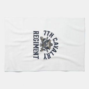 Vintage 7. Kavallerieregiment Brustdruck Design_1 Geschirrtuch