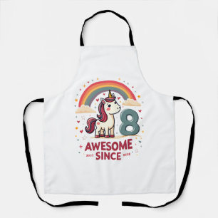 Vintage 8 Awesome Seit 2018 Einhorn Geburtstag Reg Schürze