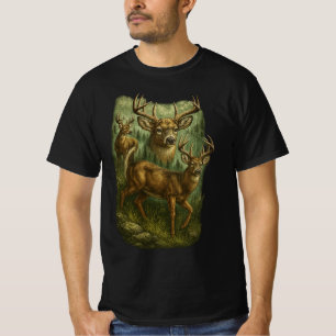 Vintage 90er Hirsch Grafik Retro Grunge verblasste T-Shirt
