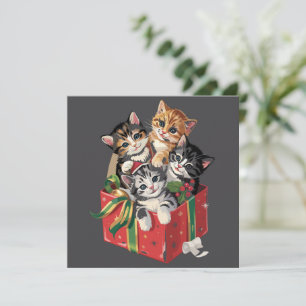 Vintage 90er Katzenliebhaber Weihnachten Retro Kat