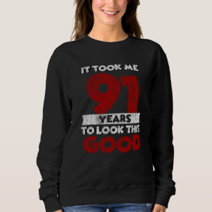 Vintage 91 Jahre alte lustige 91. Geburtstagsgesch Sweatshirt