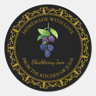 Vintage à la maison Blackberry Jam Étiquette l Noi