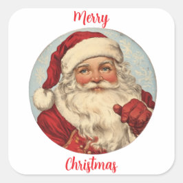 Vintage Abbildung 2 Quadratischer Aufkleber