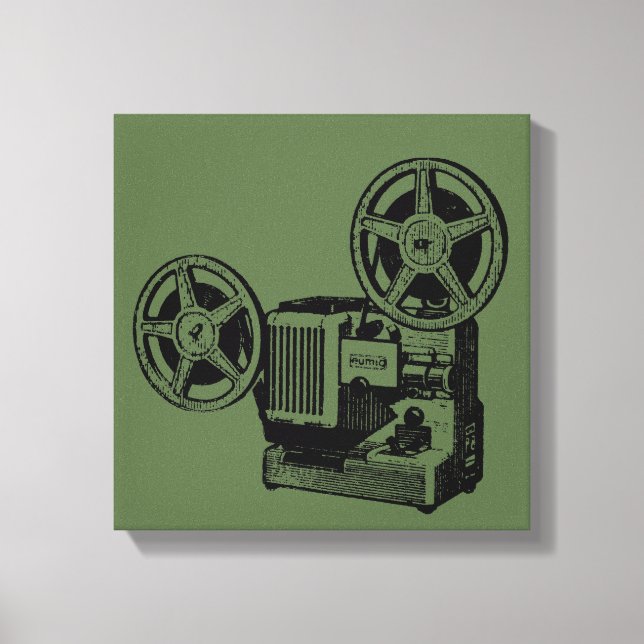 Vintage Abbildung Altes Projektor Canvas Print Leinwanddruck (Vorderseite)