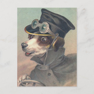 Vintage Abbildung "Driver Dog" Postkarte