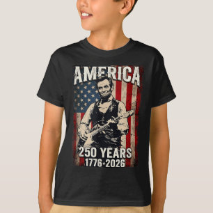 Vintage Abe Lincoln 16. Präsident spielt Gitarre T-Shirt