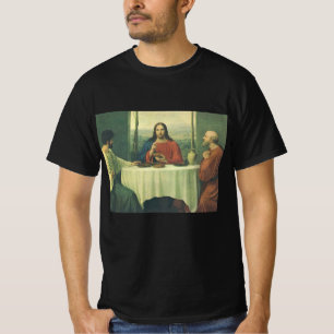 Vintage Abendessen in Emmaus mit Jesus Christus T-Shirt