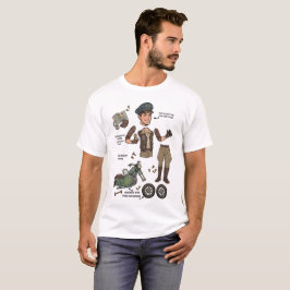 Vintage-Abenteurer-Papierpuppen-Kit T-Shirt