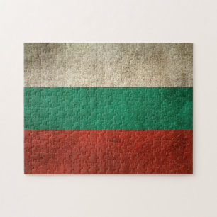 Vintage abgenutzte Flagge Bulgariens