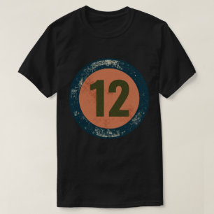 Vintage abgenutzte Nummer 12 T-Shirt