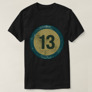 Vintage abgenutzte Nummer 13 T-Shirt