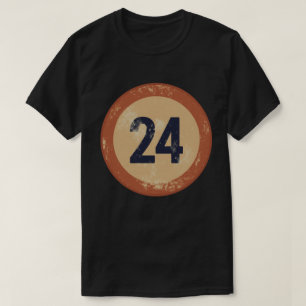 Vintage abgenutzte Nummer 24 T-Shirt