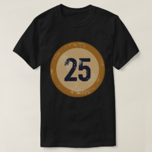 Vintage abgenutzte Nummer 25 T-Shirt