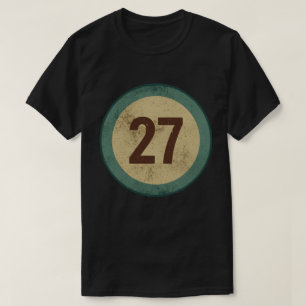 Vintage abgenutzte Nummer 27 T-Shirt