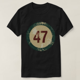Vintage abgenutzte Nummer 47 T-Shirt