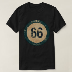 Vintage abgenutzte Nummer 66 T-Shirt