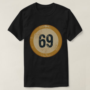 Vintage abgenutzte Nummer 69 T-Shirt