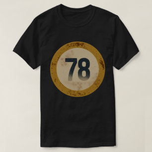 Vintage abgenutzte Nummer 78 T-Shirt