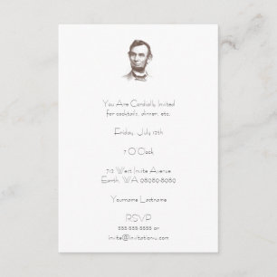 Vintage-Abraham-Lincoln-Porträt Einladung