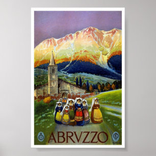 Vintage Abruzzes Italie Travel Classic Poster